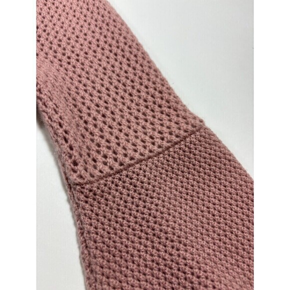 Nordstrom Signature Cashmere Sweater Pink Medium Loose Knit Balloon Sleeves - Picture 9 of 10